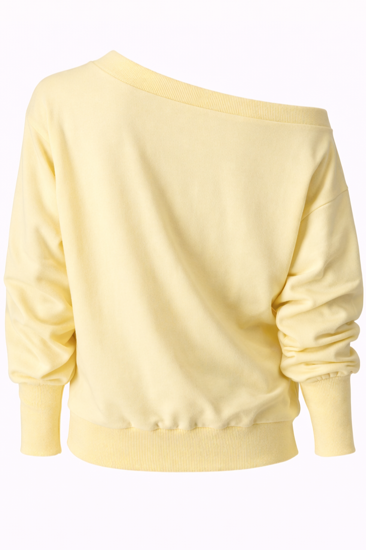 • Damska Bluza Dresowa Off-Shoulder "Butter" – Sensual Oversize - Polishh stuff