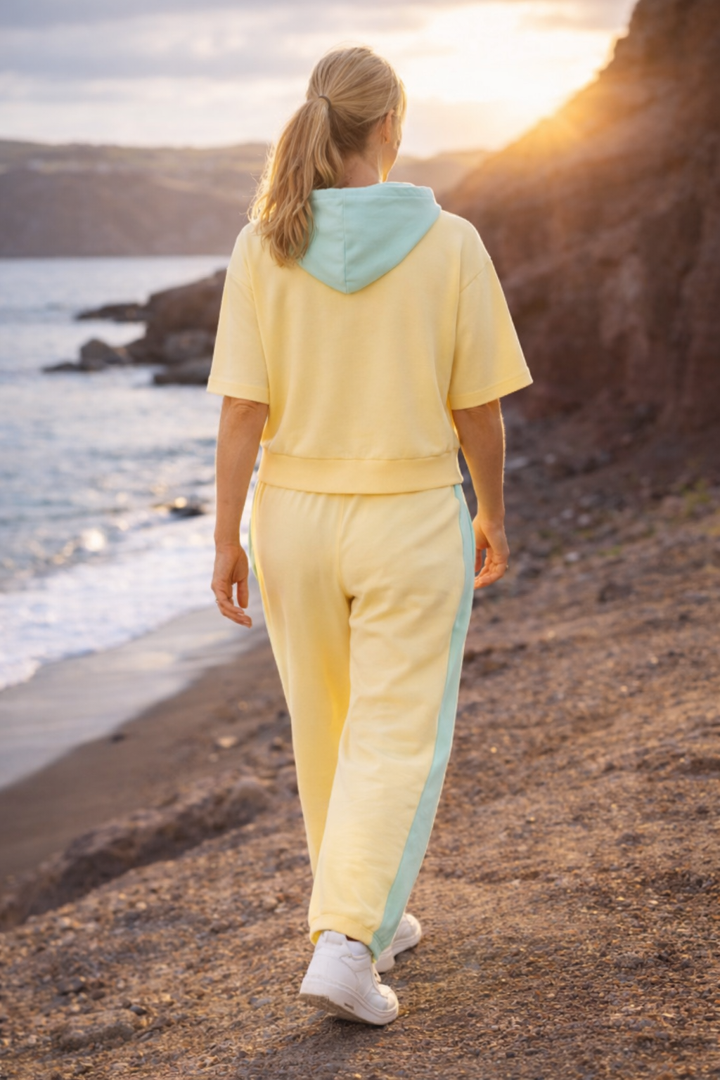 Damskie Spodnie Dresowe SWEATS 1 "Lemon & Pistachio" – Adjustable Fit - Polishh stuff