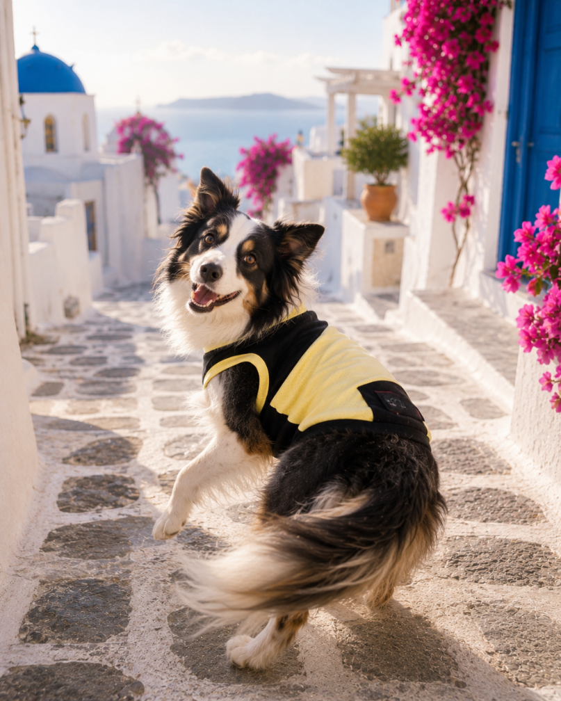 DOGWEAR 1 Black/Yellow Shhh - dres dla Psa