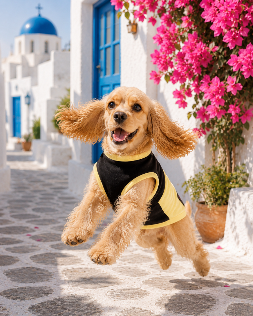 DOGWEAR 1 Black/Yellow Shhh - dres dla Psa