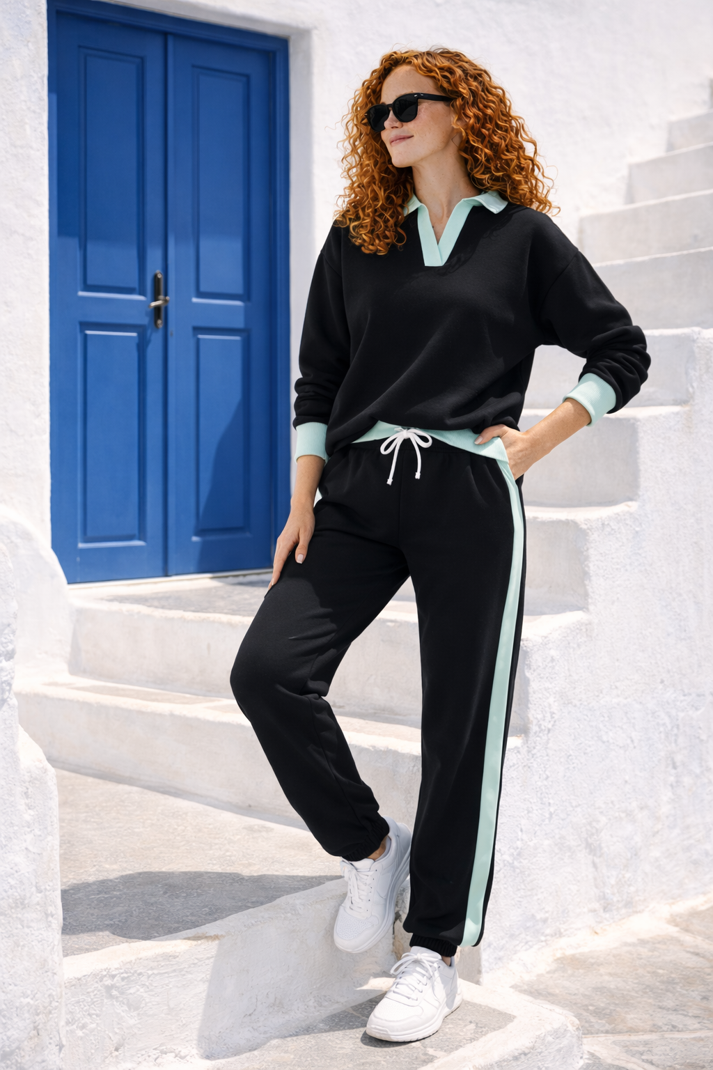 Damskie Spodnie Dresowe Sweats Utility "Dark Neon Pistachio" – Adjustable Leg - Polishh stuff