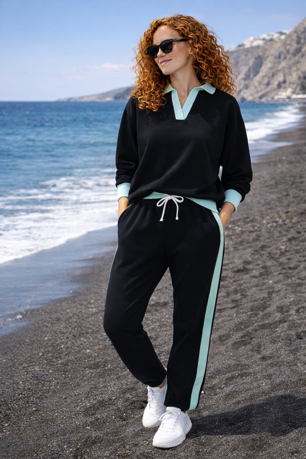 Damskie Spodnie Dresowe Sweats Utility "Dark Neon Pistachio" – Adjustable Leg - Polishh stuff