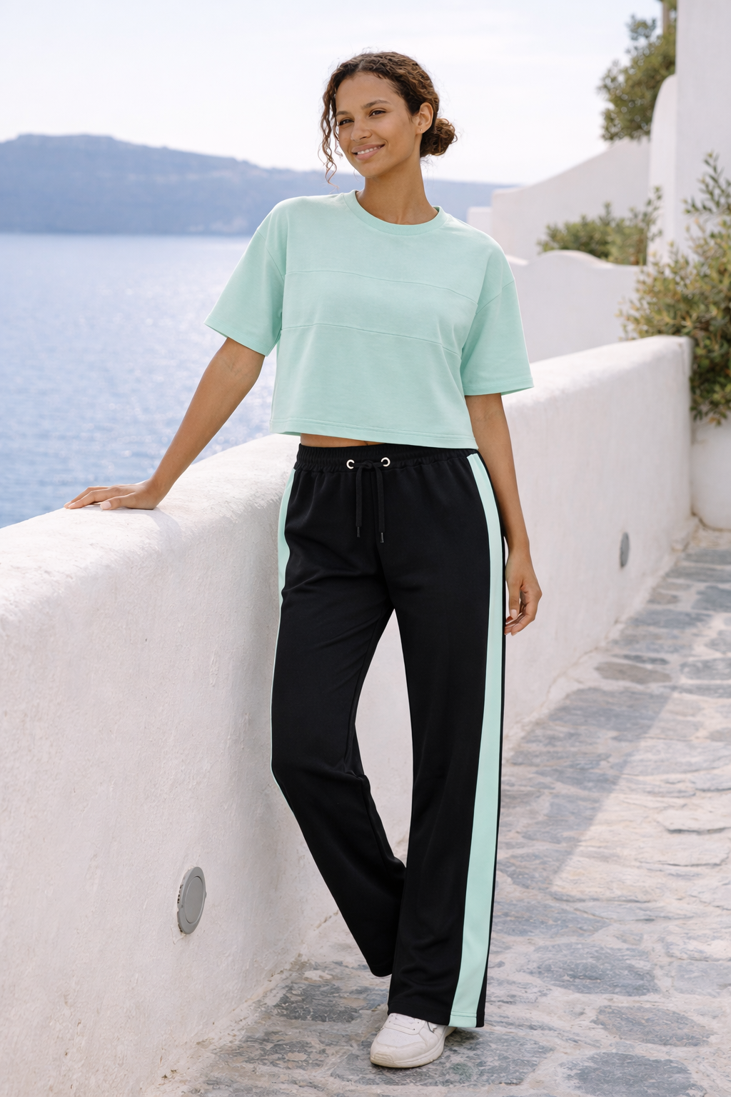 Damskie Spodnie Dresowe Sweats Utility "Dark Neon Pistachio" – Adjustable Leg - Polishh stuff