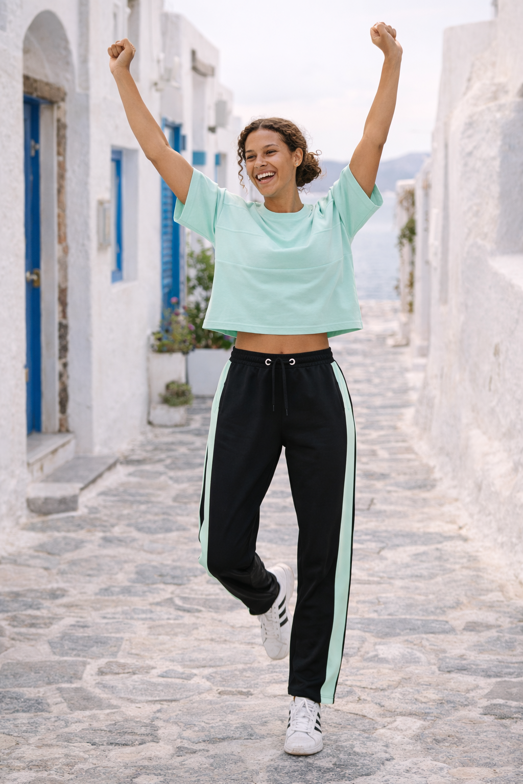 Damskie Spodnie Dresowe Sweats Utility "Dark Neon Pistachio" – Adjustable Leg - Polishh stuff